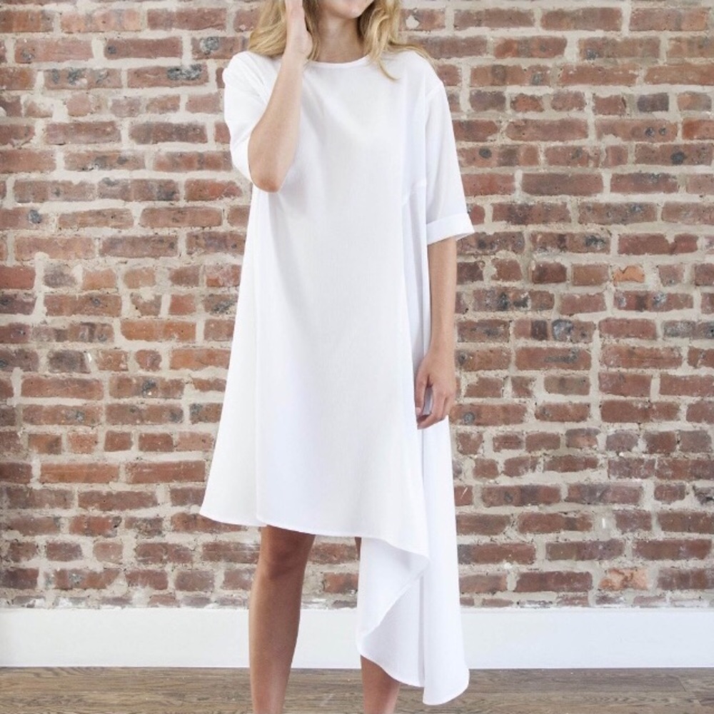Mimu maxi Classic Cascade dress white